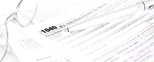 A close-up of a document with a tax form visible, highlighting sections related to real estate investments and dividend income. The image has a shallow depth of field, focusing on the details of the form.