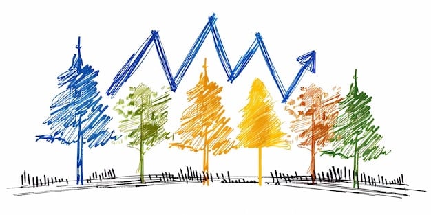 A line graph illustrating the performance of a diversified REIT portfolio compared to a non-diversified one during a market downturn, showing the diversified portfolio experiencing less volatility and a smaller drop.