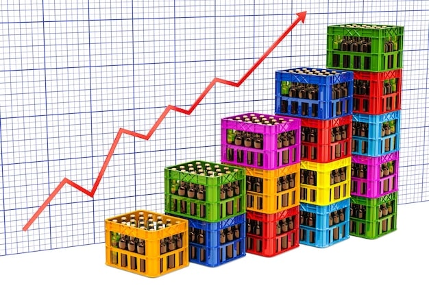 A graph showing the trading volume of publicly traded REITs, illustrating the ease of buying and selling shares.