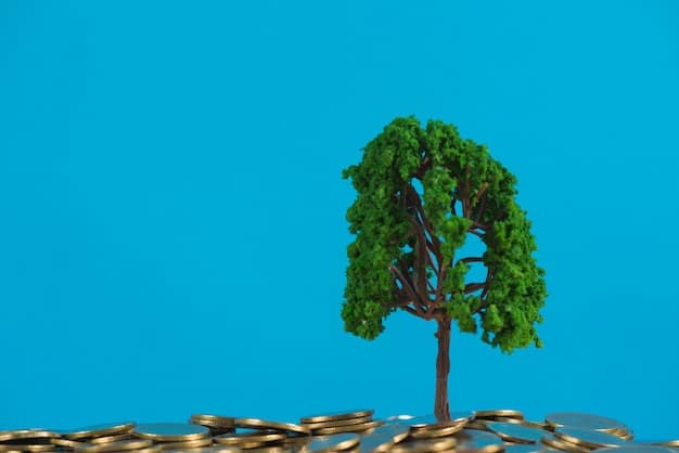 A digital illustration depicting a money tree with leaves made of REIT stock certificates. The tree is growing steadily, showcasing the compounding effect of dividend reinvestment.