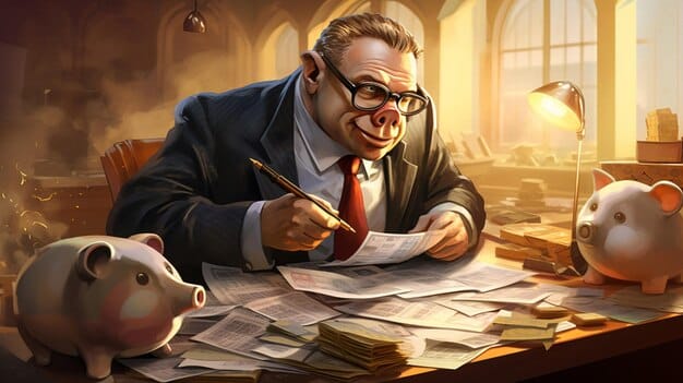 A stylized depiction of a financial advisor reviewing tax documents with a client, highlighting strategies for minimizing capital gains tax during a REIT exit.
